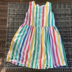 Girls 10 Hanna Andersson Rainbow stripe dress